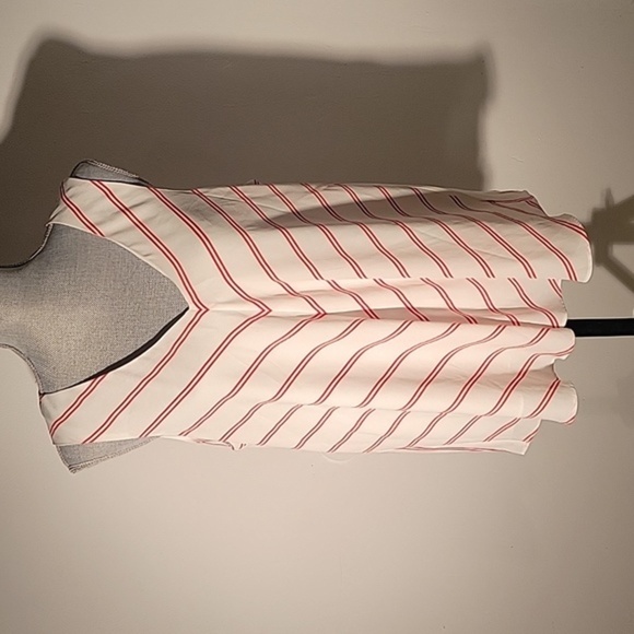 Cynthia Rowley Red Stripe Chevron Lined Tank Tunic Flowy Career XL - Picture 1 of 6